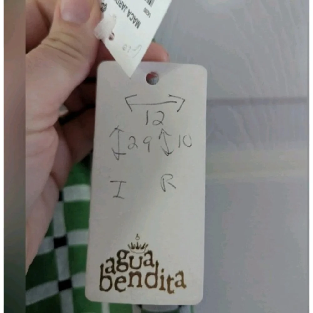 STINE GOYA Green and Black Flare Pants with Geometric Print NWTs Size M - Picture 3 of 4